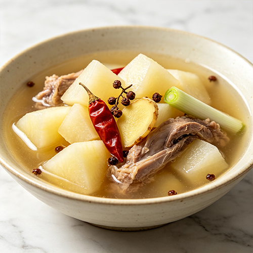 酸萝卜老鸭汤炖料自动化包装解决方案｜汤料腌菜复合物料给袋式真空包装工艺
