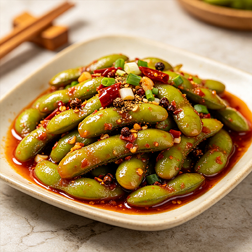 香辣毛豆自动化包装解决方案｜卤味毛豆、调味毛豆、即食小吃给袋式真空包装工艺